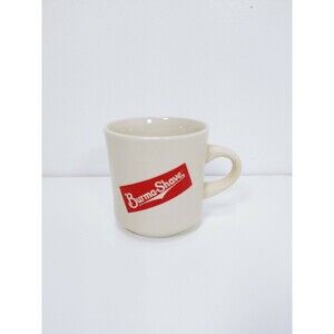 Burma Shave Coffee Cup Mug Embossed Vintage Shaving Shave Red White